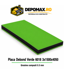 Placa BOND Verde 6018 3mm, 1500x4050mm, aluminiu 0.3mm